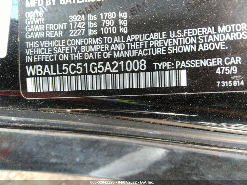 2016 BMW Z4 SDRIVE28I WBALL5C51G5A21008