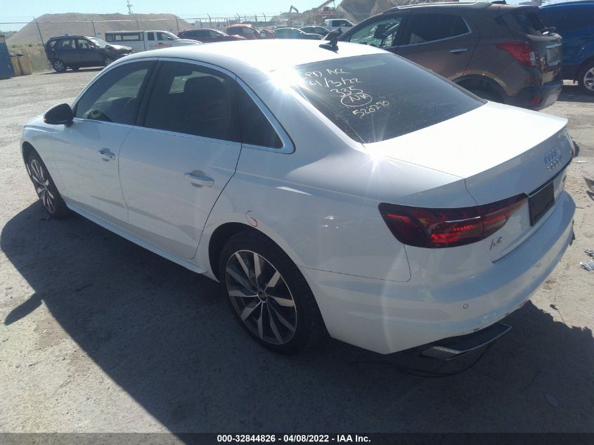 2021 AUDI A4 SEDAN PREMIUM WAUABAF45MA051294