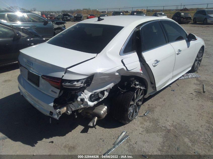 2021 AUDI A4 SEDAN PREMIUM WAUABAF45MA051294