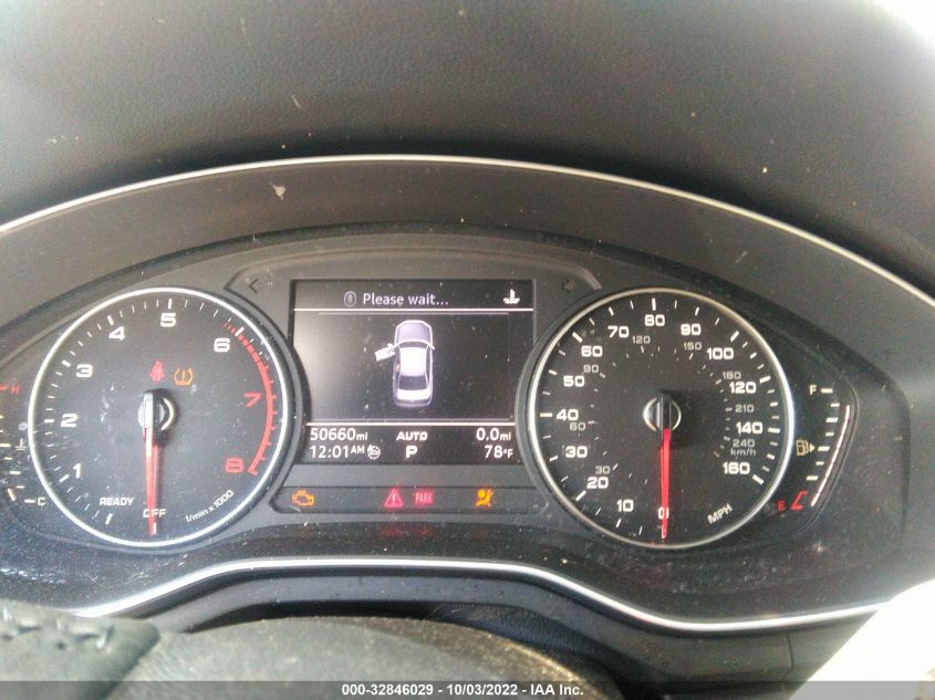 2017 AUDI A4 PREMIUM WAUANAF43HN067127