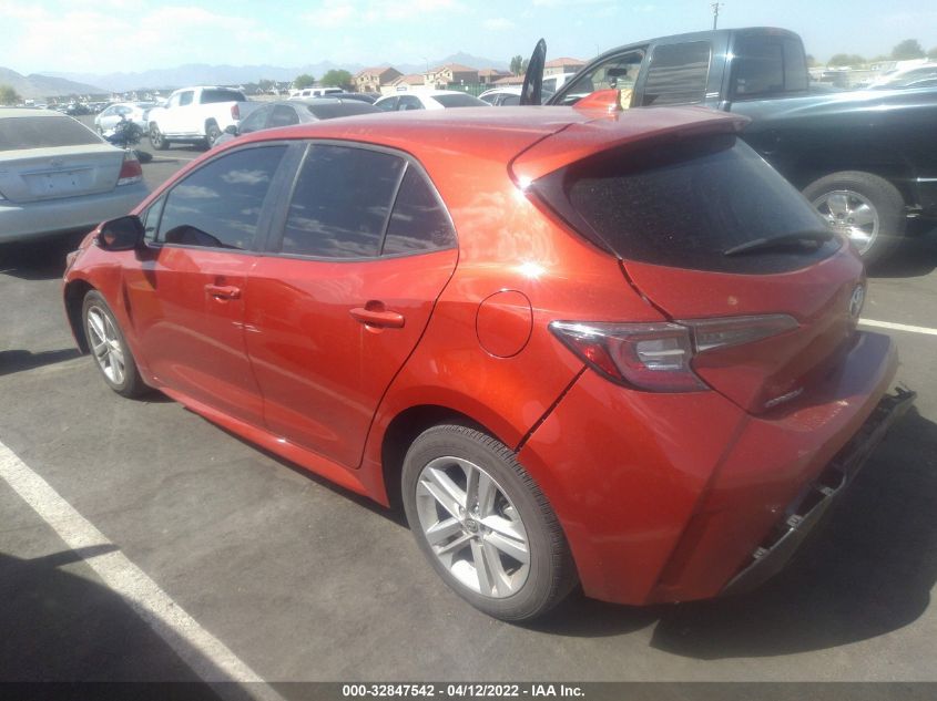 2019 TOYOTA COROLLA HATCHBACK SE/XSE JTNK4RBE3K3039785
