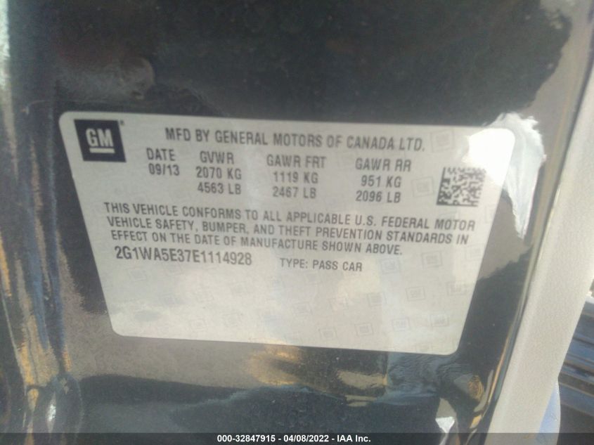2014 CHEVROLET IMPALA LIMITED LS 2G1WA5E37E1114928