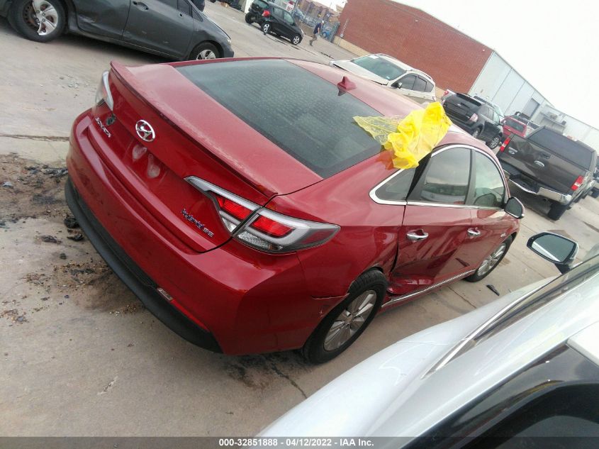 2016 HYUNDAI SONATA HYBRID SE KMHE24L13GA015362