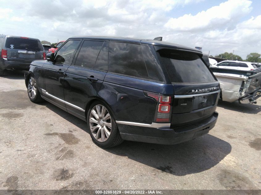 2017 LAND ROVER RANGE ROVER HSE SALGS2FV7HA371579