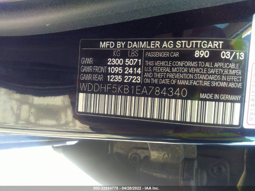 2014 MERCEDES-BENZ E-CLASS E 350 LUXURY WDDHF5KB1EA784340