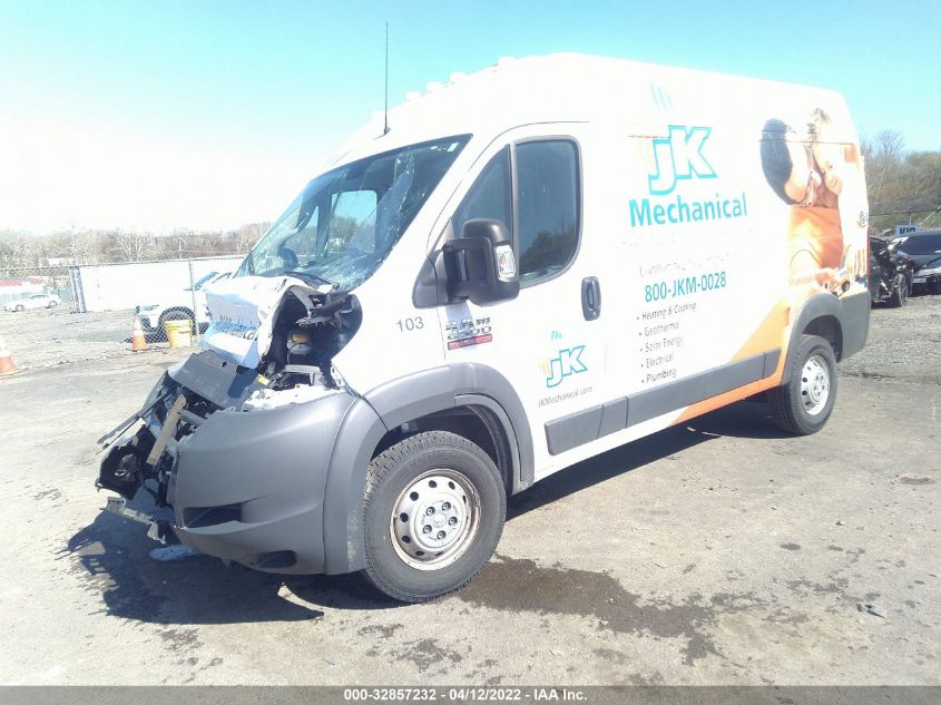 2018 RAM PROMASTER CARGO VAN 3C6TRVCG8JE124879