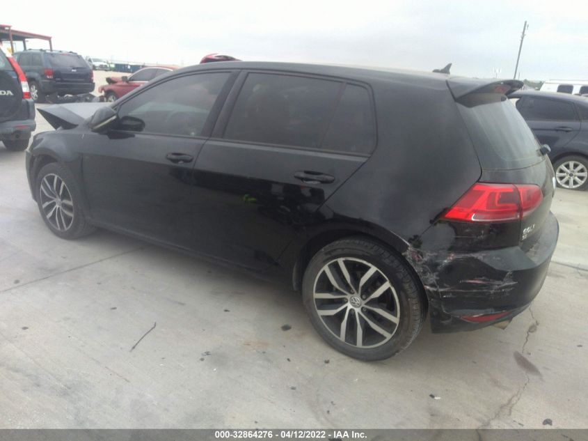 2016 VOLKSWAGEN GOLF TSI SE 3VW217AUXGM049419