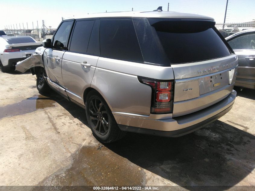 2016 LAND ROVER RANGE ROVER HSE SALGS2KF6GA271647
