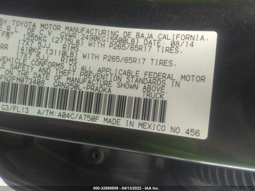 2015 TOYOTA TACOMA 3TMMU4FN2FM073408