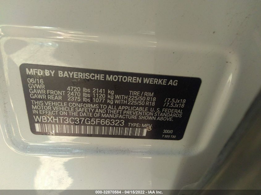 2016 BMW X1 XDRIVE28I WBXHT3C37G5F66323