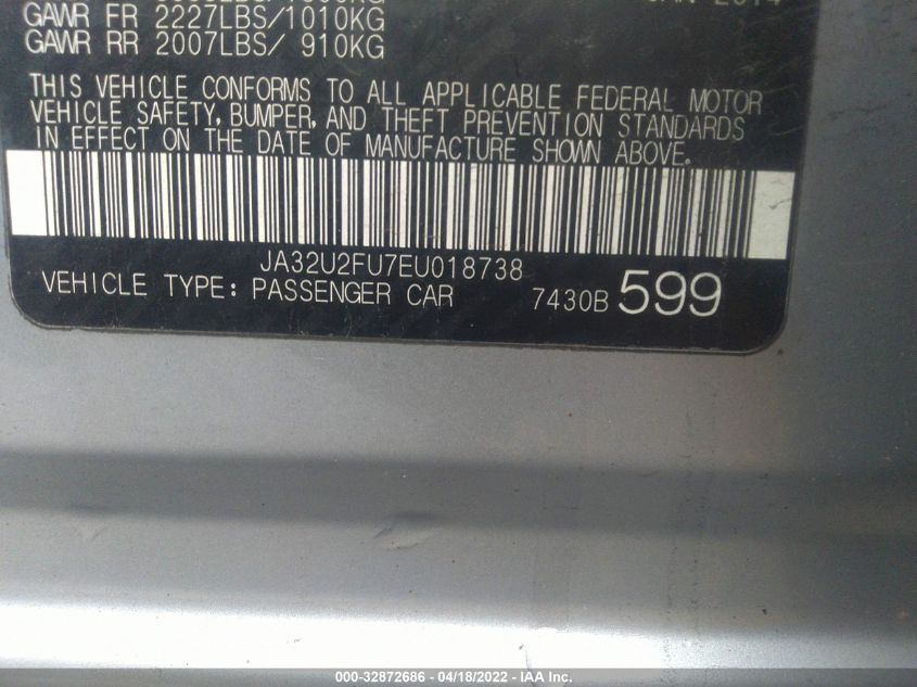 2014 MITSUBISHI LANCER ES JA32U2FU7EU018738