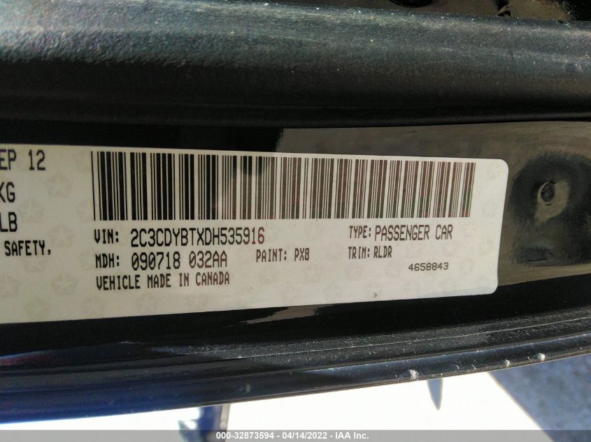 2013 DODGE CHALLENGER R/T PLUS 2C3CDYBTXDH535916