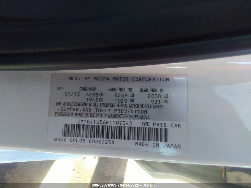 2014 MAZDA MAZDA6 I SPORT JM1GJ1U56E1107045