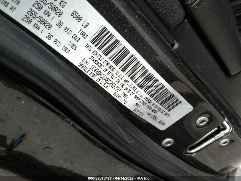 2014 DODGE DURANGO LIMITED 1C4RDHDGXEC286737
