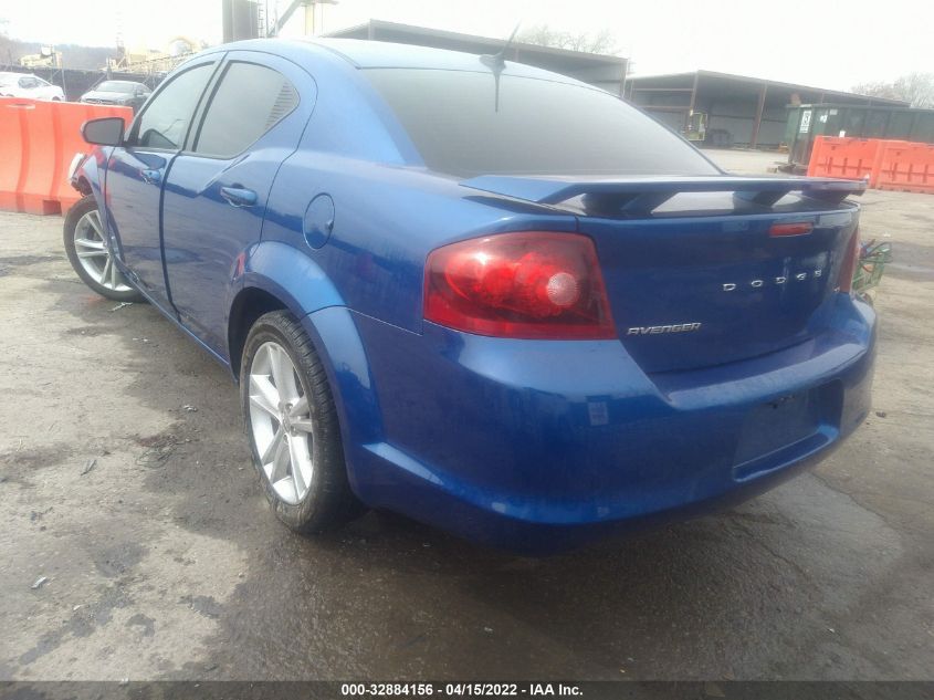 2013 DODGE AVENGER SXT 1C3CDZCB4DN581793