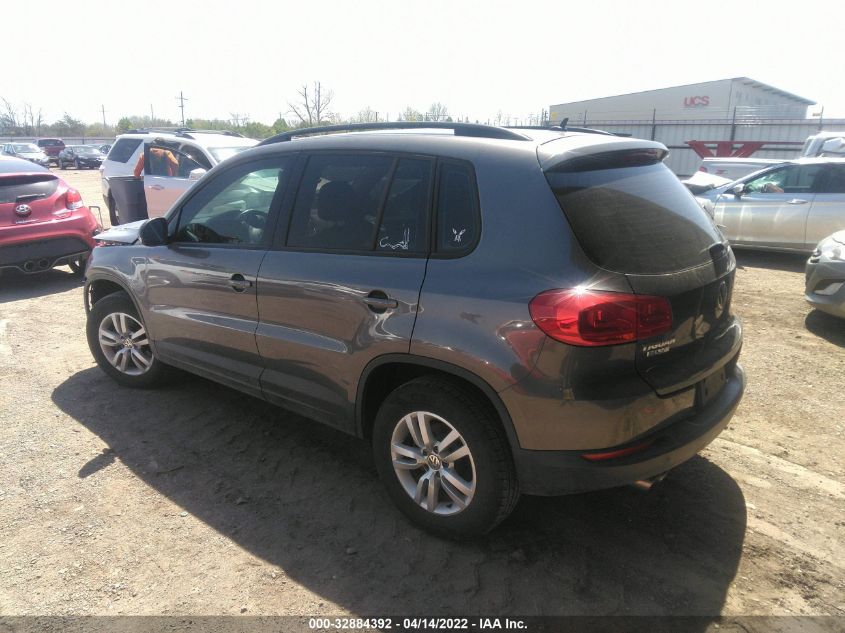 2016 VOLKSWAGEN TIGUAN S WVGAV7AX1GW563460