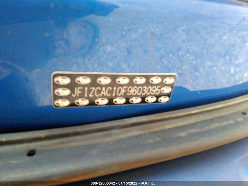 2015 SUBARU BRZ LIMITED JF1ZCAC10F9603095