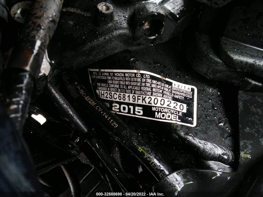 2015 HONDA GL1800 B JH2SC6819FK200220