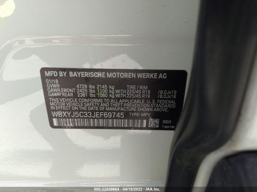 2018 BMW X2 XDRIVE28I WBXYJ5C33JEF69745