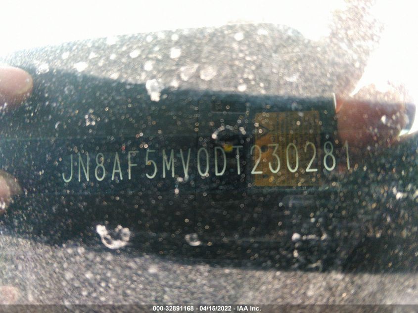 2013 NISSAN JUKE S/SV/SL/NISMO JN8AF5MV0DT230281