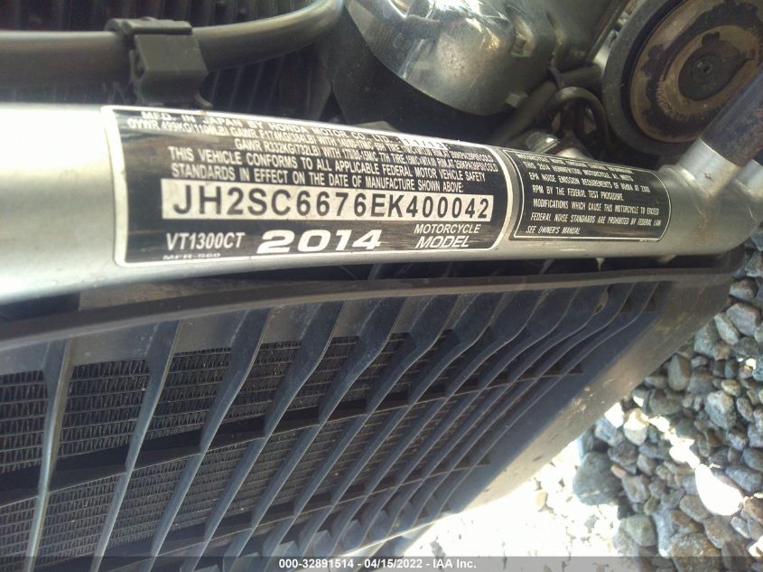 2014 HONDA VT1300 CT JH2SC6676EK400042