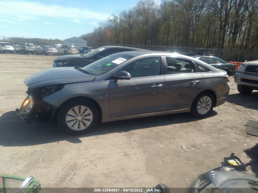 2017 HYUNDAI SONATA HYBRID SE KMHE24L31HA074283