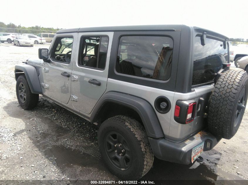 2018 JEEP WRANGLER UNLIMITED SPORT 1C4HJXDN7JW222550