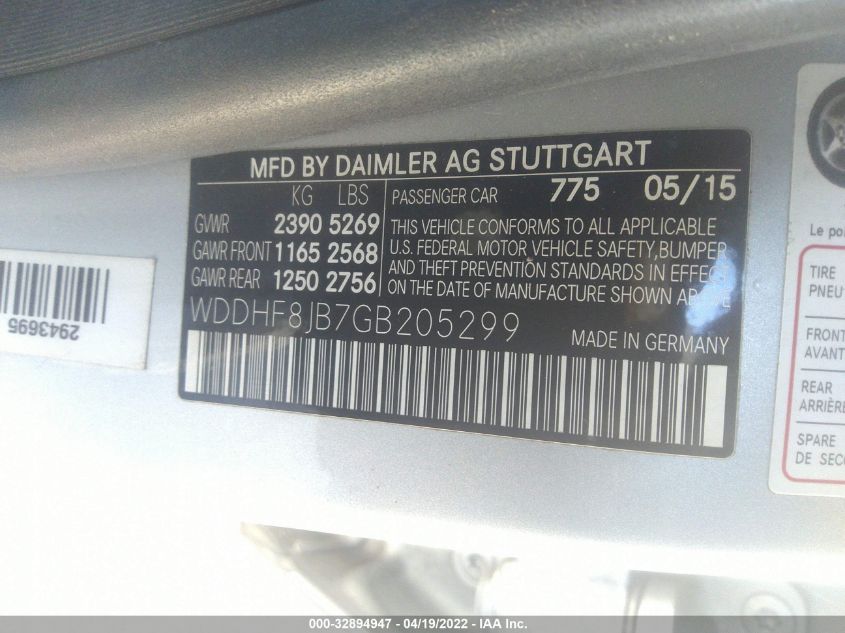 2016 MERCEDES-BENZ E-CLASS 350 4MATIC WDDHF8JB7GB205299