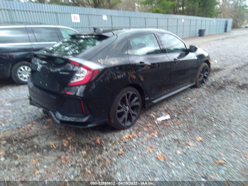 2018 HONDA CIVIC HATCHBACK SPORT SHHFK7H4XJU405787