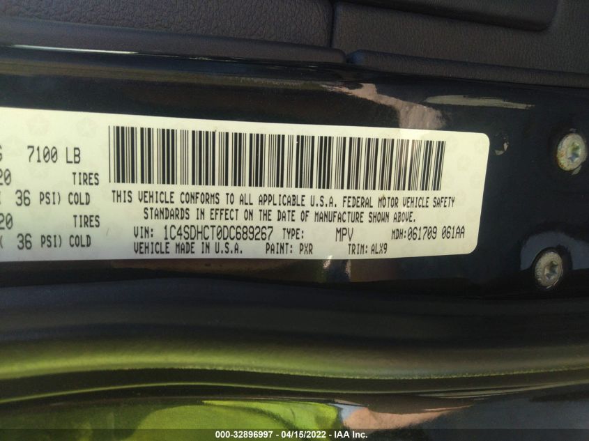 2013 DODGE DURANGO R/T 1C4SDHCT0DC689267
