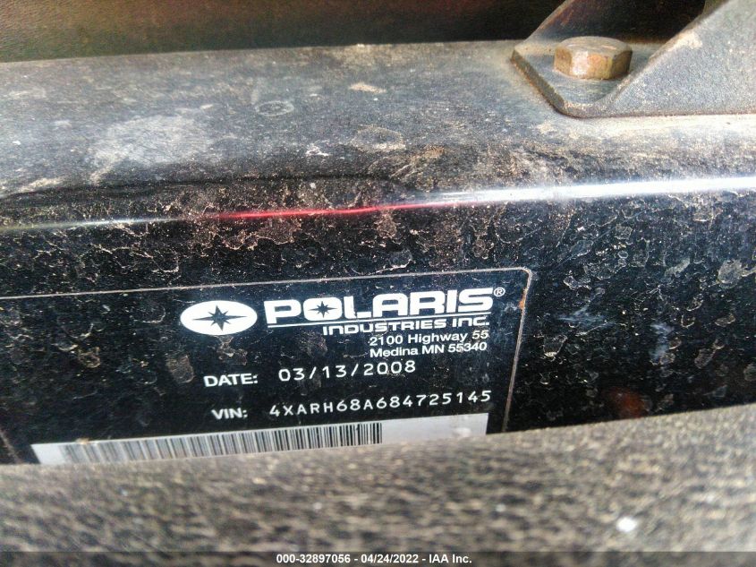2008 POLARIS RANGER XP 4XARH68A684725145