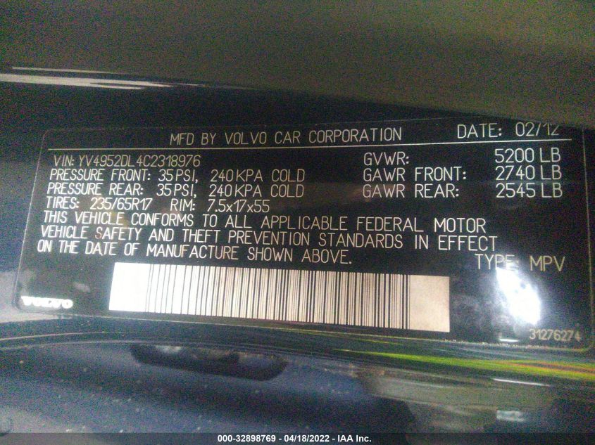 Volvo XC60 2012 -auction- 8