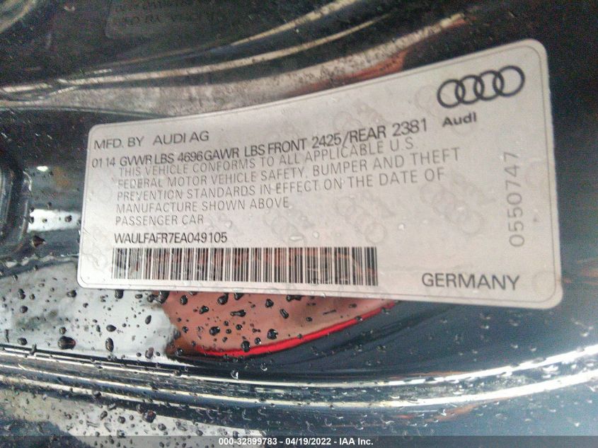 2014 AUDI A5 PREMIUM PLUS WAULFAFR7EA049105