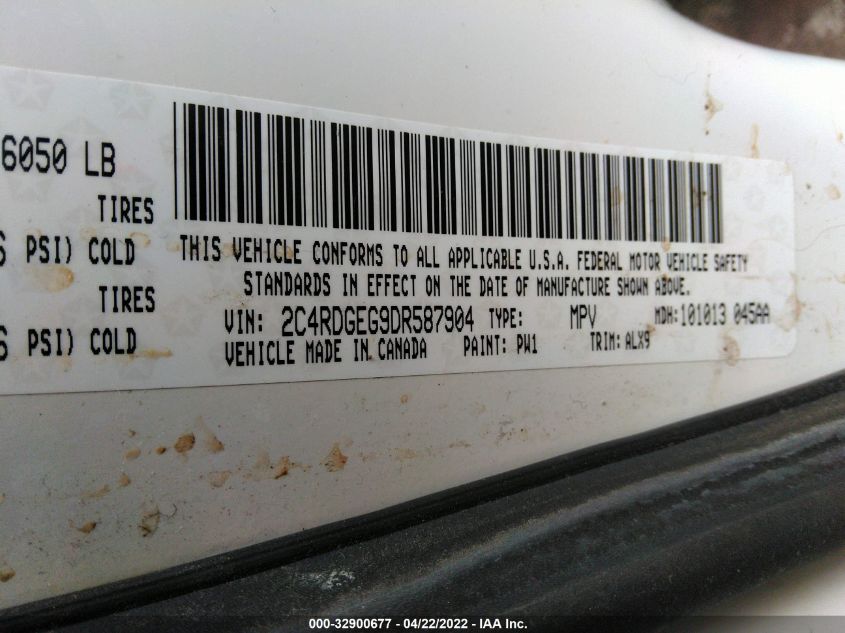2013 DODGE GRAND CARAVAN R/T 2C4RDGEG9DR587904