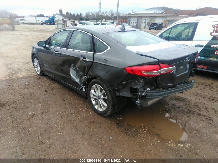 2019 FORD FUSION HYBRID SEL 3FA6P0MU8KR195325