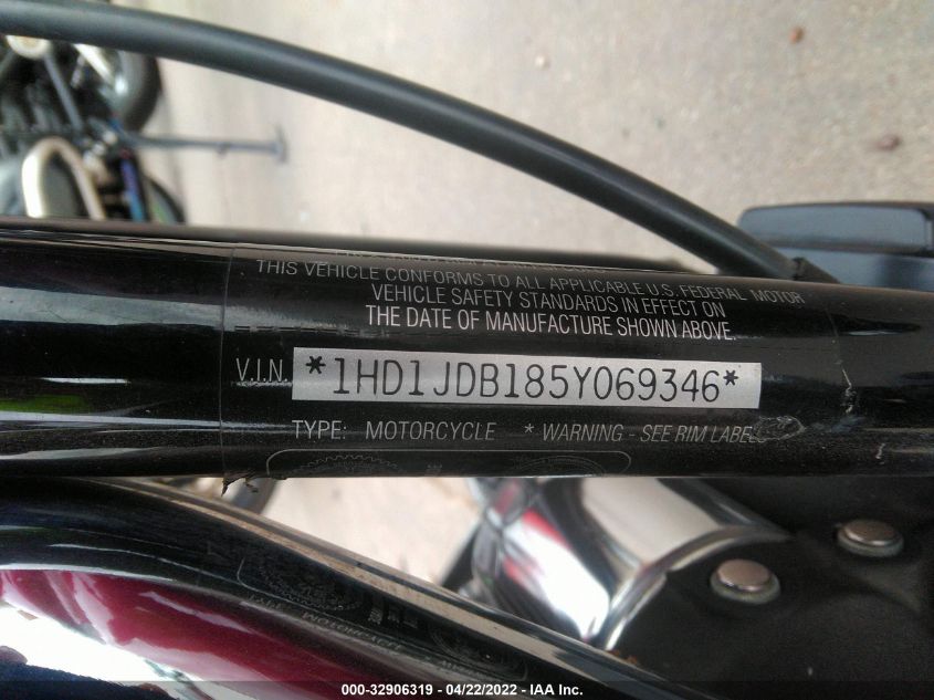 2005 HARLEY-DAVIDSON FLSTNI 1HD1JDB185Y069346