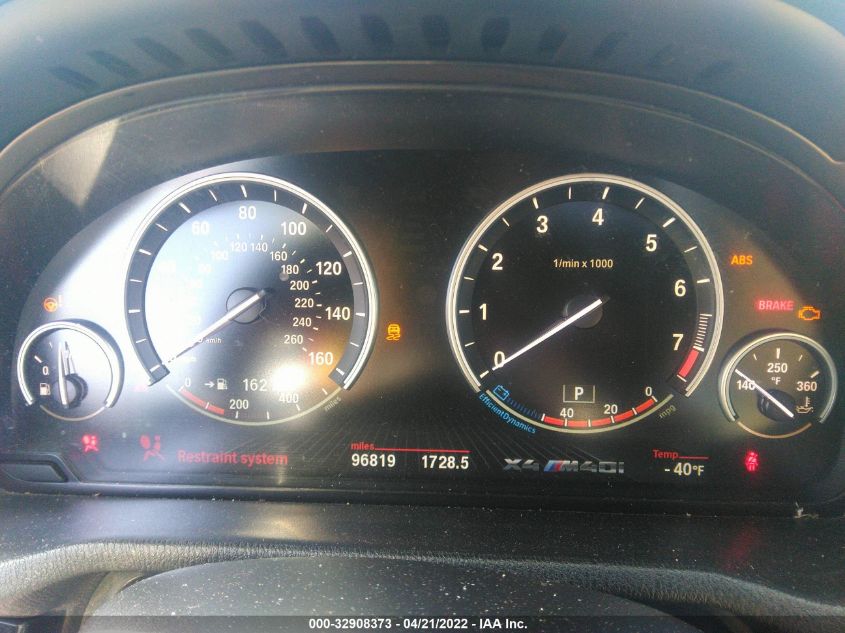 2017 BMW X4 M40I 5UXXW7C51H0U25427