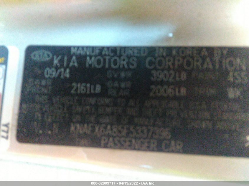 2015 KIA FORTE KOUP EX KNAFX6A85F5337396