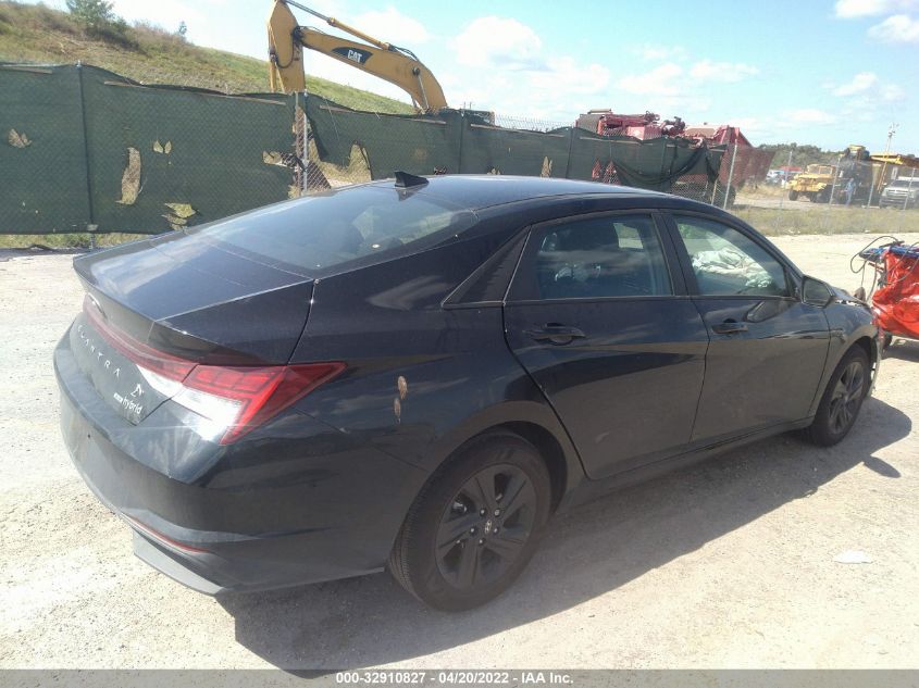 2021 HYUNDAI ELANTRA HYBRID BLUE KMHLM4AJ6MU005875