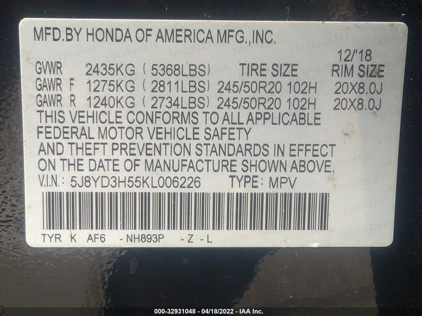 Acura Mdx 2019