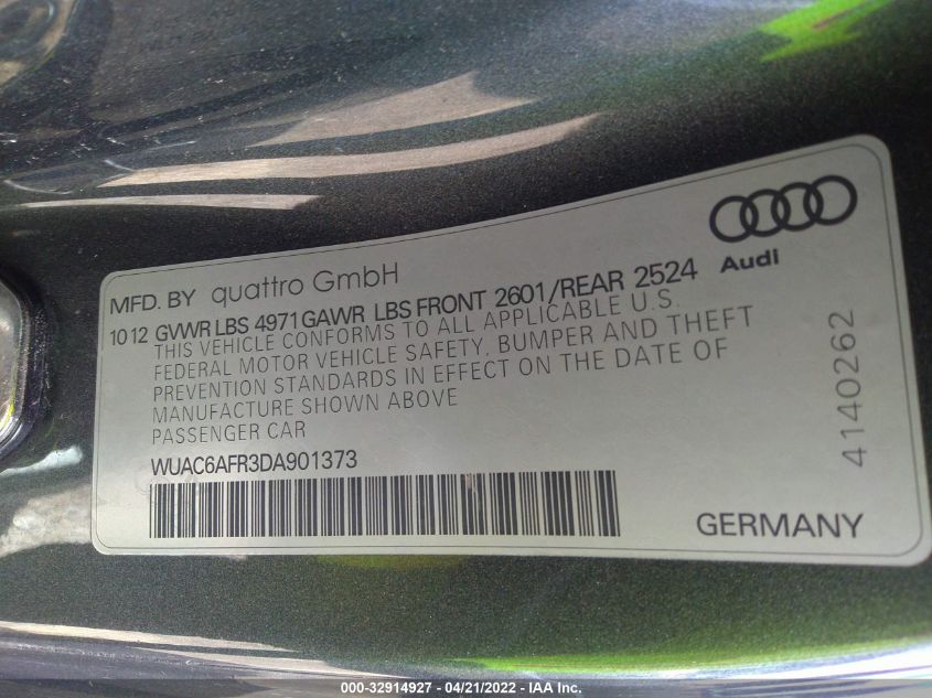 2013 AUDI RS 5 - WUAC6AFR3DA901373
