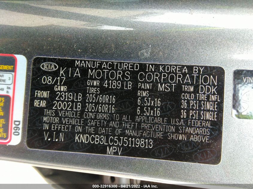 2018 KIA NIRO LX KNDCB3LC5J5119813