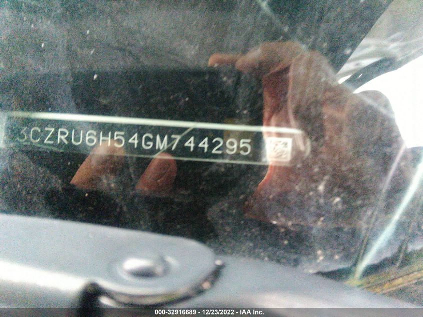 2016 HONDA HR-V EX 3CZRU6H54GM744295