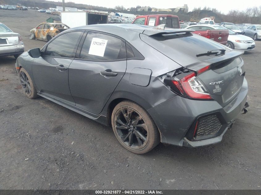 2018 HONDA CIVIC HATCHBACK SPORT TOURING SHHFK7H93JU431594
