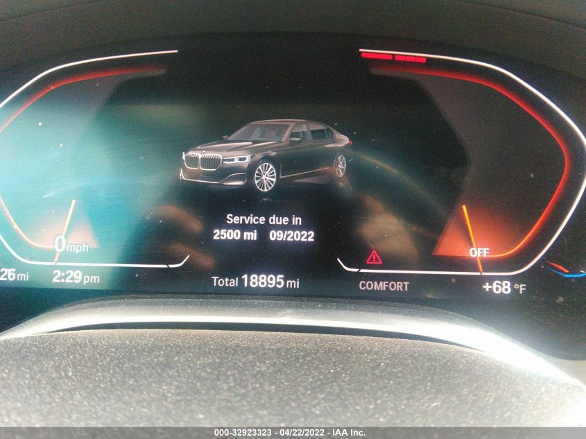 2021 BMW 7 SERIES 750I XDRIVE WBA7U2C01MCF11893