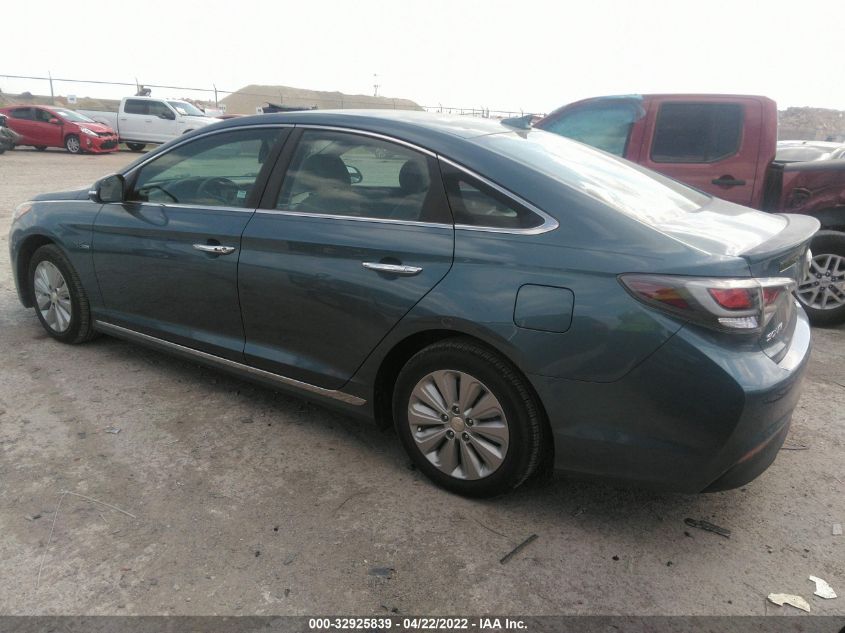 2016 HYUNDAI SONATA HYBRID SE KMHE24L12GA016809