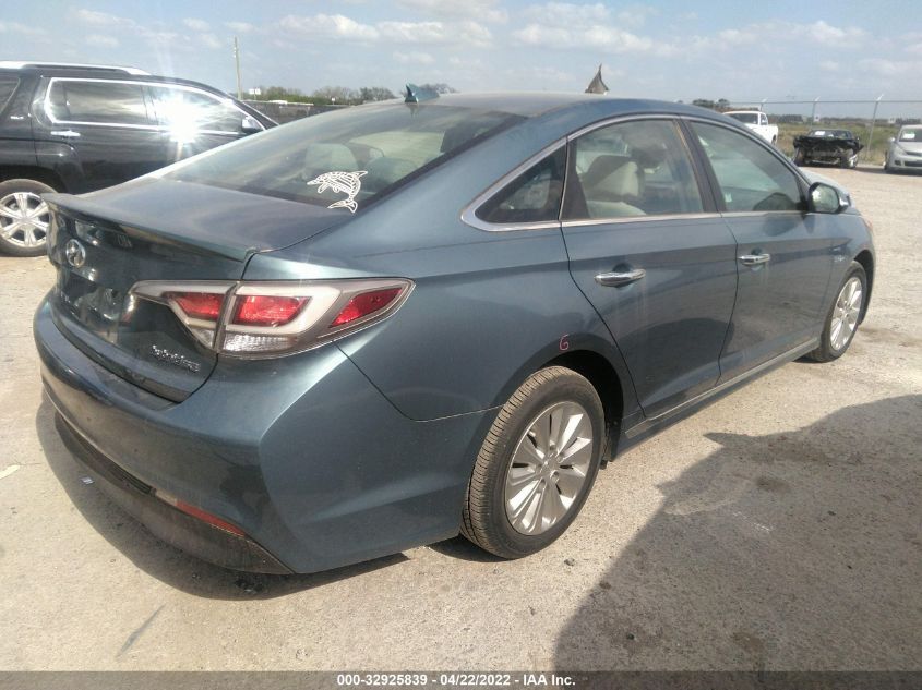 2016 HYUNDAI SONATA HYBRID SE KMHE24L12GA016809