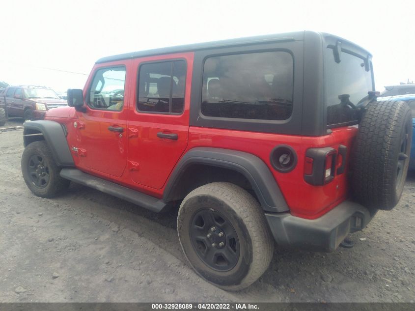 2018 JEEP WRANGLER UNLIMITED SPORT 1C4HJXDG7JW171424