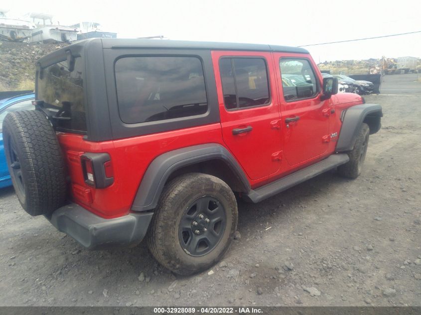 2018 JEEP WRANGLER UNLIMITED SPORT 1C4HJXDG7JW171424
