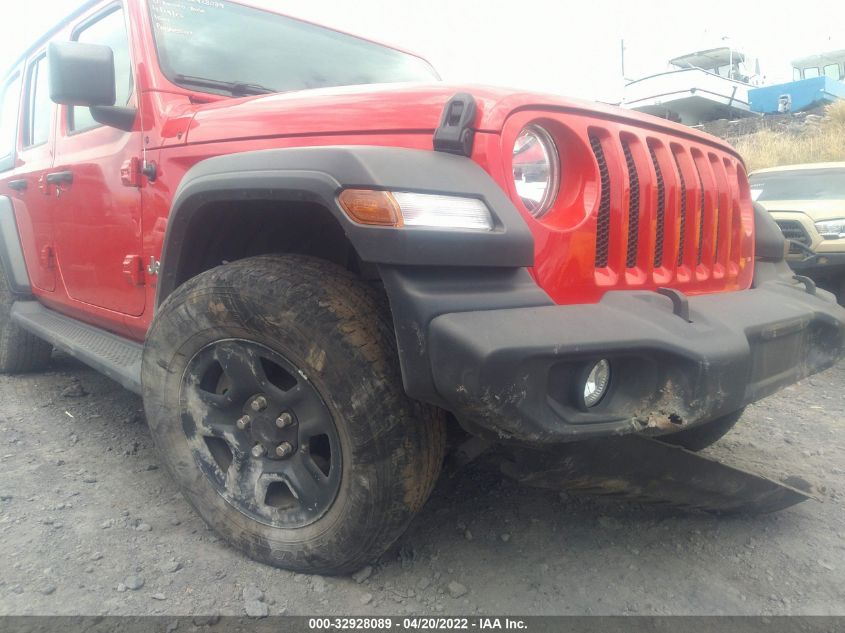 2018 JEEP WRANGLER UNLIMITED SPORT 1C4HJXDG7JW171424